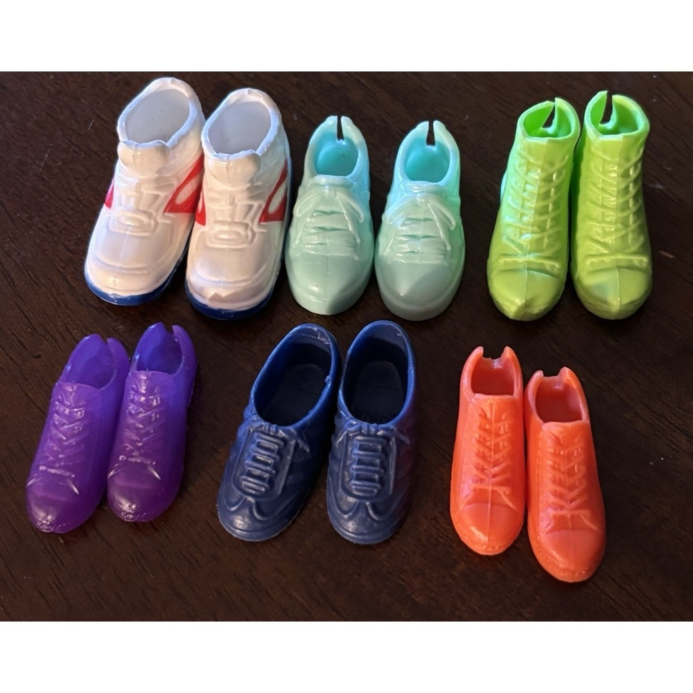 Bundle 6 Pairs Barbie Doll Mix Lot Of Shoes